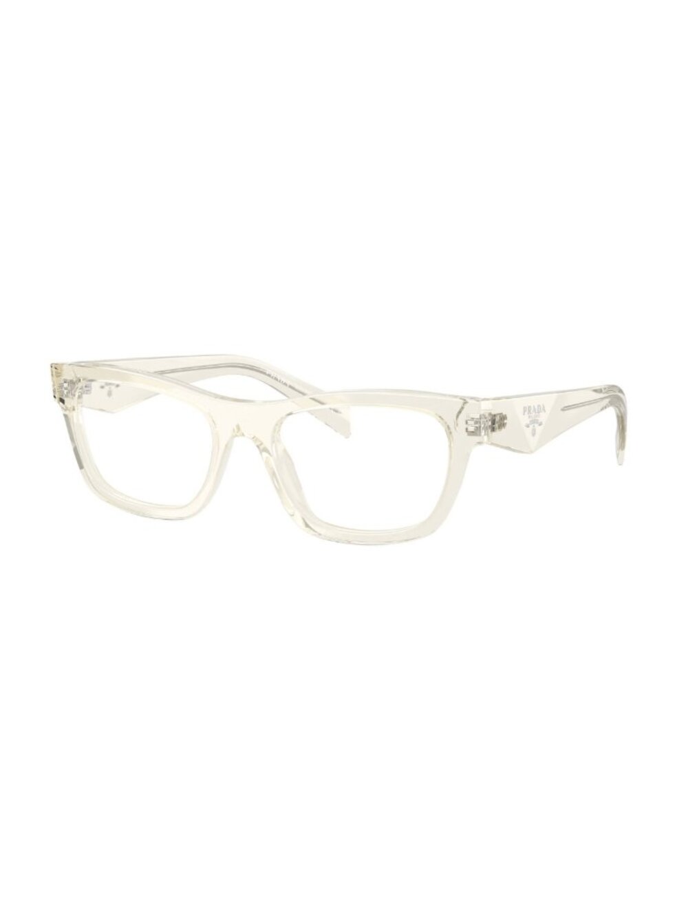 Prada Eyeglasses Frames VPRB01 19X-1O1 Clear Yellow Cat Eye Full Rim 52-19-145
